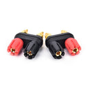 2pc banana plug binding post terminal connector socket dual female banana plu-3C