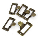 Home Cabinet Drawer Door Tag Style Pulls Handle Bronze Tone 5 Pcs V8R5