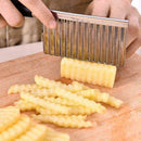 Potato Wavy Chopper Stainless Steel Vegetable Fruit Kitchen T X2E4 Z9Y6 G5U4