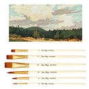 6Pcs Round Point Tip Paint Brush Set Nylon Artist Artist Painiting Brushes