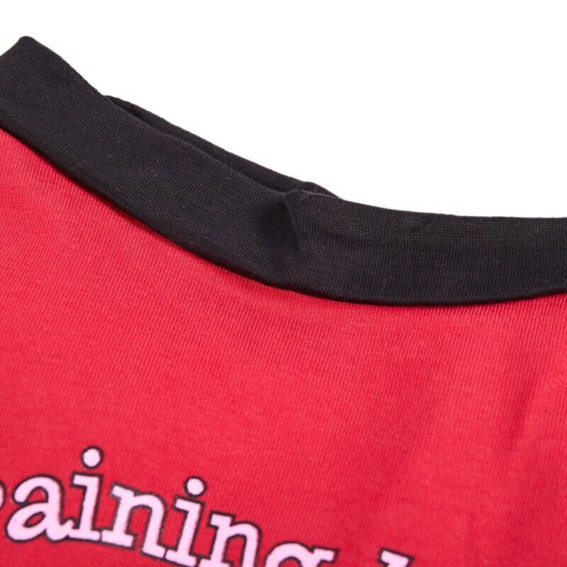 Pet Puppy Small Dog Cat Pet Clothes Vest shirt Apparel Red + Black (M)