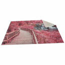 5x3ft Photography Backdrop Vinyl Autumn Scenery Red Leaves Waterfall Decor