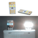 2Pcs Mini Portable USB LED Light Nice Pocket Card Lamp Mobile Power Camping Bulb
