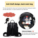 Oxford Women Backpack Casual School Bag Travel Anti-theft Knapsack (Pink)