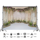 Nordic Wedding Flowers Photography Prop Background Cloth Backdrop for Video A