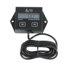 Digital LCD engine hour meter tachometer Tach gauge for race bikes Black  U1B1