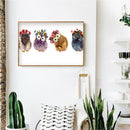 Art Drill Painting Kit 5D Full Round Color Flower Owl Diamond DIY Picture