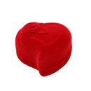 Velvet Jewelry Earring Ring Display Storage Heart Shaped Organizer Gift Cas S0R4