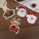 12PCS/Set Merry Christmas Kraft Paper Card Tags Labels DIY Hang Paper TagsBD3C