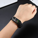 M4 Waterproof Touch Screen Sports Heart Rate Monitor Smart Bracelet Black