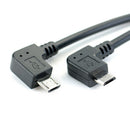 Left Angle 90 Degree Micro USB Male to Male Cable Converter OTG Adapter Cord%ã€Š