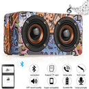 M5 Graffiti Wooden Wireless Bluetooth Speaker Mobile Computer Desktop Home
