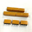10 Pcs DC5V Coil 8-Pins Mini Power Relays PCB Type HK19F-DC5V-SHG Relay Yellow