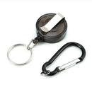 Lot 1 Badge Holder Winder Holder Keychain Retractable Carabiner Belt Clip I