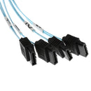 Durable 0.75M/2.5ft Mini SAS 36P SFF-8087 To 4 SATA 7Pin Hdd Cable