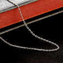 Simple Style Jewelry 5pcs/lot SilverO-shaped chain necklace Size 23InchS Gw