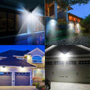 2Pcs 100 LEDs Solar Powered PIR Motion Sensor Garden Security Light Wall Lamp