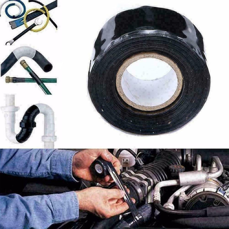 10 feet Self Adhesive Pipe Tape Waterproof Stop Leak Black Repair Seal Tape Z1T4