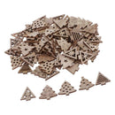100pcs Natural Wood Christmas Tree DIY Craft Wooden Embellishments Charms