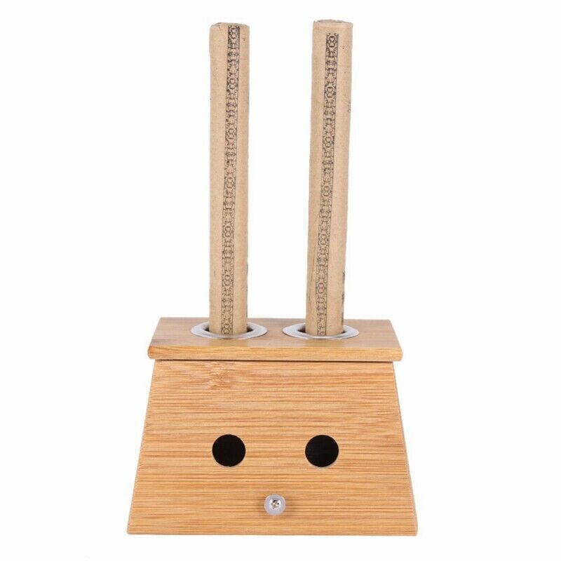 Bamboo Moxa Moxibustion Box Acupuncture Relaxation Roller Stick Holder Neck Z5T4