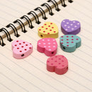 50Pcs Wooden Bead Heart Spacer Beads Making Handmade DIY Craft Findings JewelrOZ