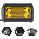 72W 6500K 24LED Truck Spotlight Lamp Yellow Lens Work Light Bar 5in 12V  BWS