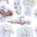 45pcs cute rabbit paper decor diy diary scrapbooking label sticker3CXP