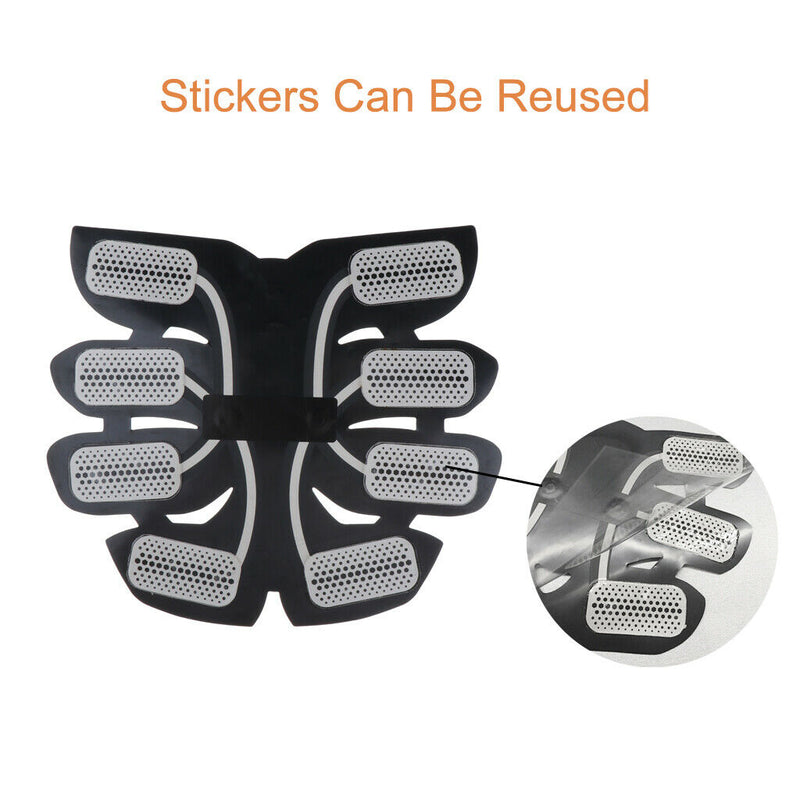 8 Pads Abdominal Stimulator Muscle Toner Abs Trainer Stimulator Fitness Training