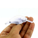 10PCS Unpainted Crankbait Fishing Lure Body Blank lures 7.5cm  10.2g HQB qwe