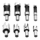 8pcs Wood Plug Cutter Claw Cylinder Tenon Drill Bit Set Woodworking Cork