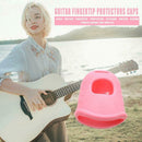 4pcs Silicone Finger Guards Guitar Fingertip Protectors Cap for Ukulele (L)