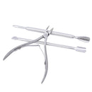 3Pcs Stainless Steel Nail Cuticle Nipper Cuticle Pusher Nail Clipper Trimmer â„–[