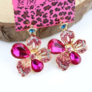Fashion Women Rhinestone Jewelry Sets Flower Earrings & Necklace Charming Gift