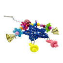 Parrot Rattan Star Shaped Chewing Toys Birds Swing Toys with Metal Bells Hanging