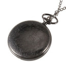 Hollow Spider Web Pocket Watch Retro Quartz Large Black Necklace Pendant Me