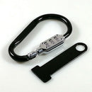 Motorcycle Helmet Combination Code Lock + T-Bar Rubber Anti-theft Black