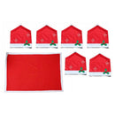 Christmas Holiday Santa Chair Hat Cover Tablecloth Christmas Party Table Di