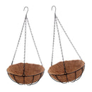2-Pack Coconut Porch Pots Hanger Watering Hanging Baskets for Home Garden