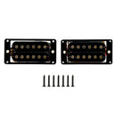 Durable 2pcs Wired Electric Guitars Humbucker Pickups Black Plastic Frame