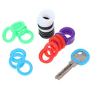 24XBright Colors Hollow Silicone Key Cap Covers Topper Keyring With Bly Brai ME