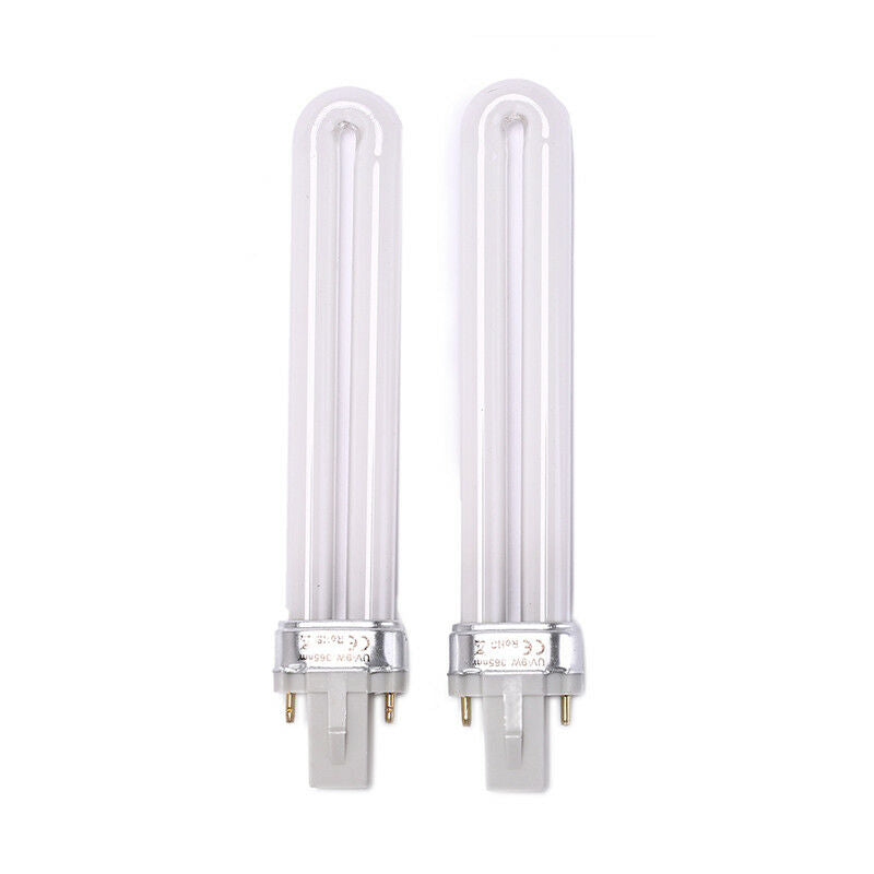 2X 9w uv lamp bulbs for nails lamps replacement gel nail dryer uv light bulb Ew