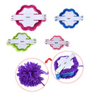 4pcs 4 Sizes DIY Knitting Weaver Portable Pompom Maker Fluff Ball Needlework