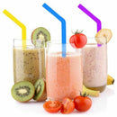 6pcs/set Reusable Silicone Straws For Birthday Wedding Parties BBQ With 2 B K5O1