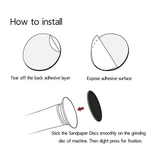 60 pcs Replacement Sandpaper Discs Pads For Electric Foot File Callus Remov W5K8