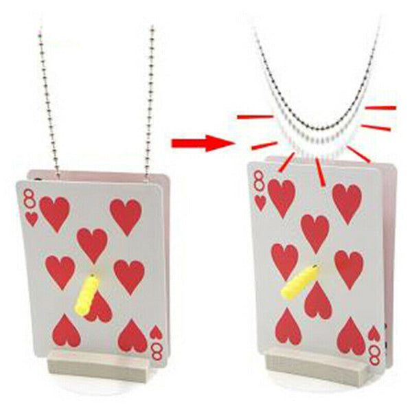 New Chain Thru Sword Card Magic Tricks Close up Stage Magic Props ToysJ Gw