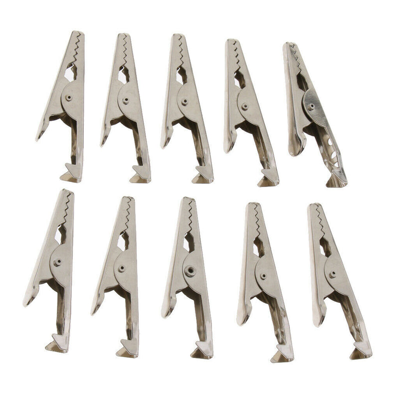 10x Clips For Test Leads, Battery Connectors Clamps Breeding Cage