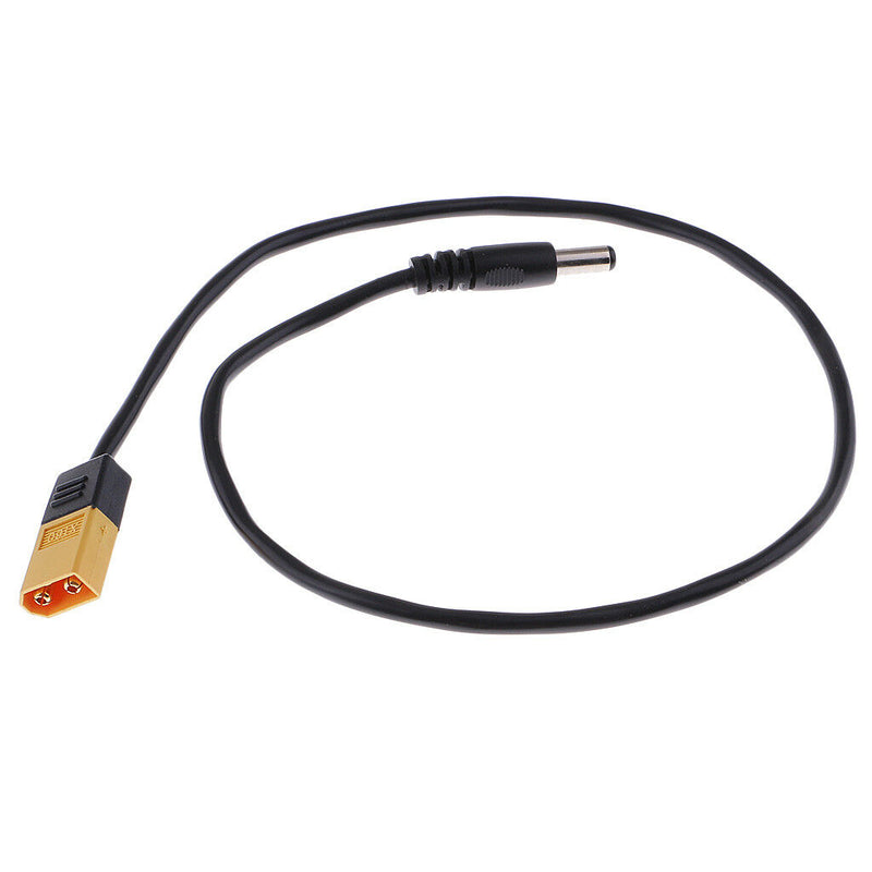 XT60 Male Bullet Connector to Male DC5525 Power Cables for Field Repairs