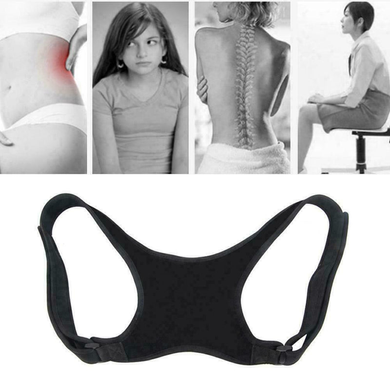 Back Posture Corrector Shoulder Straight Support Brace Belt Therapy Adjusta F7E2