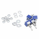 AC 6A 125V 2 Position 6Pins DPDT ON-OFF Mini Toggle Switch 4 Pcs F9P1