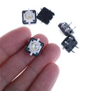 5pcs 12*12*7.3 White Tactile Push Button Switch Momentary Tact LED RNT 3C